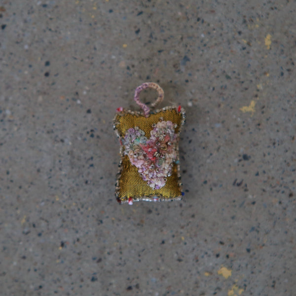 Antomoon Silk and Glass Bead Embroidery Pendant/Mini Pendant ATM-Antomoon-10-5-silk and glass beads (Antomoon-10-1)